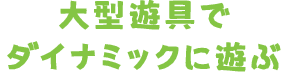大型遊具でダイナミックに遊ぶ